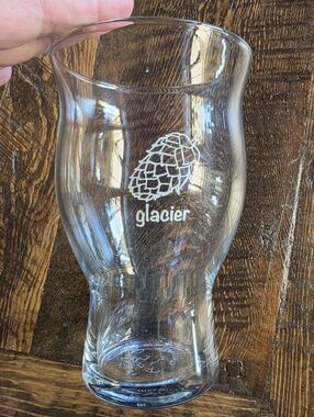 Cheersall Clear Beer Glass - Branded Acorn Glacier Glass Tulip Shape EUC